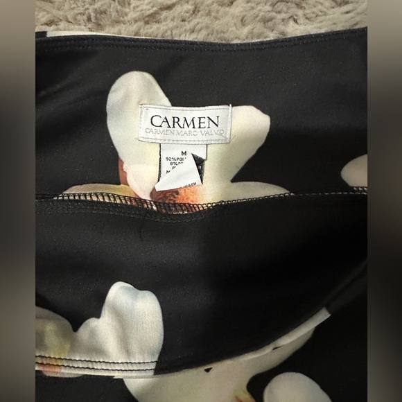 Floral Pull On Pencil Skirt Medium - Picture 3 of 3